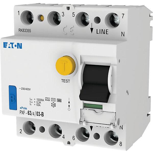 Eaton FI-Schalter 63A,4p,300mA,Typ B PXF-63/4/03-B